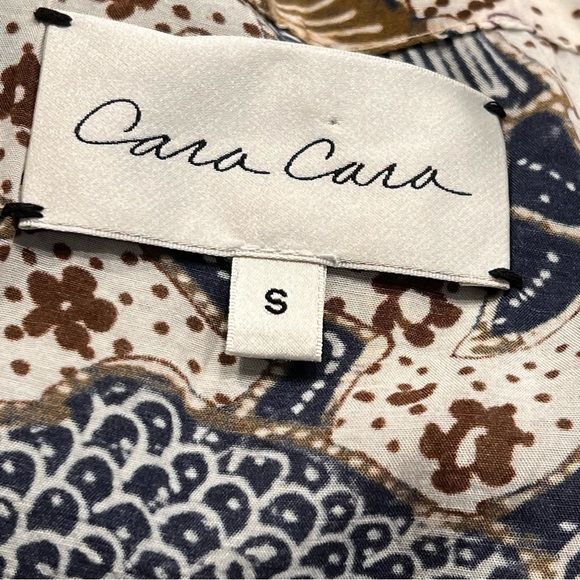 Cara Cara Round Hill Batik Midi Dress Sz-S - Picture 10 of 12